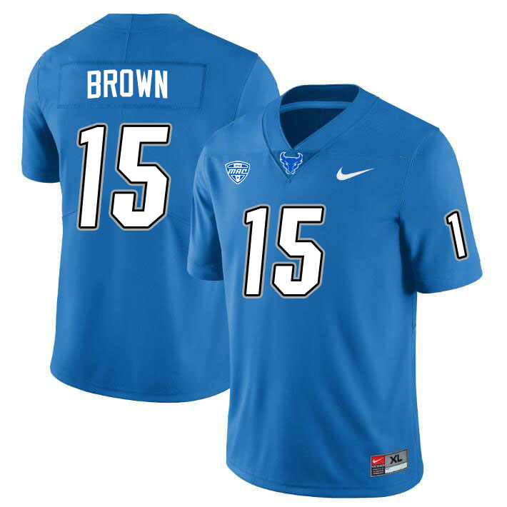 SaVeon Brown UB Bulls Jersey,University Of Buffalo Bulls #15 SaVeon Brown Jersey Youth-Blue